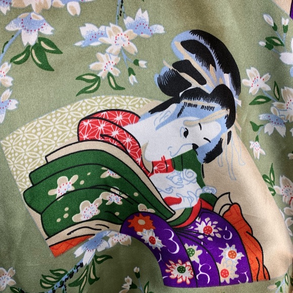 Oriental brand Vintage Long Kimono Robe, fits S-M - Picture 6 of 8